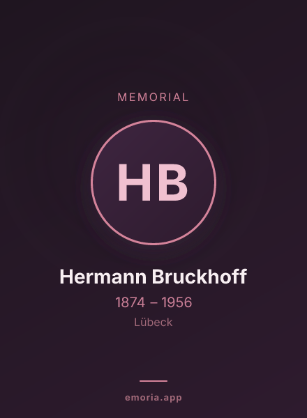Memorial portrait of Hermann Bruckhoff