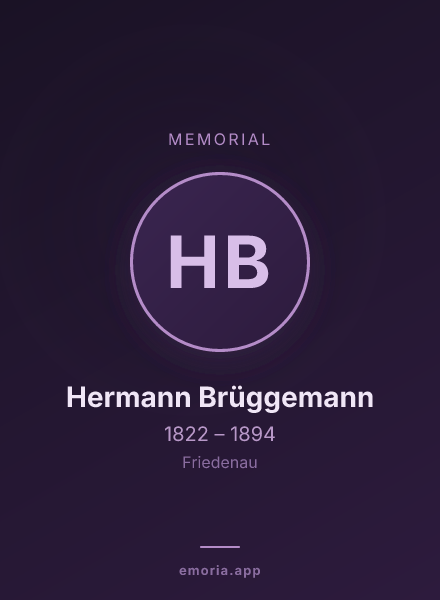 Memorial portrait of Hermann Brüggemann