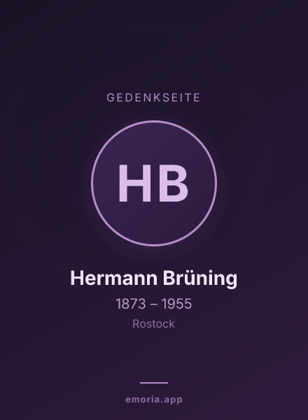 Gedenkportrait von Hermann Brüning