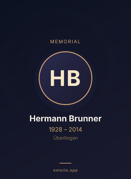 Memorial portrait of Hermann Brunner