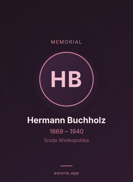 Memorial portrait of Hermann Buchholz