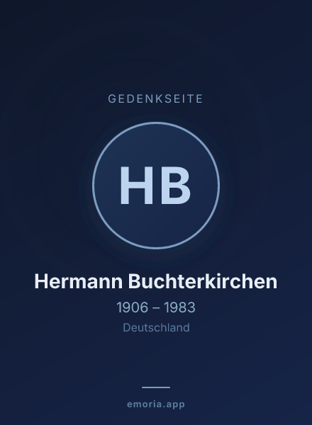 Gedenkportrait von Hermann Buchterkirchen