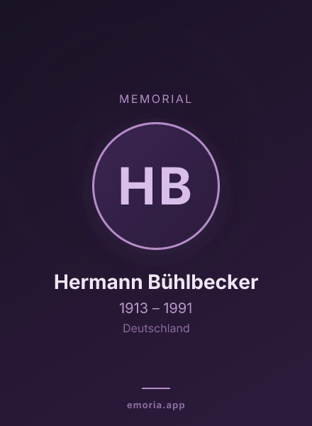 Memorial portrait of Hermann Bühlbecker