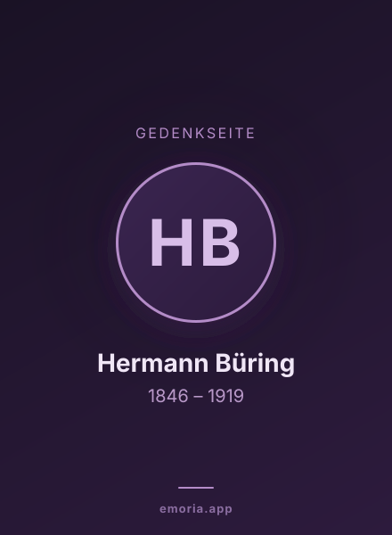 Gedenkportrait von Hermann Büring