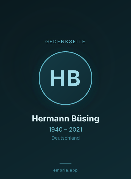 Gedenkportrait von Hermann Büsing