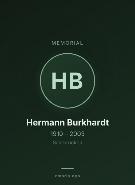 Memorial portrait of Hermann Burkhardt