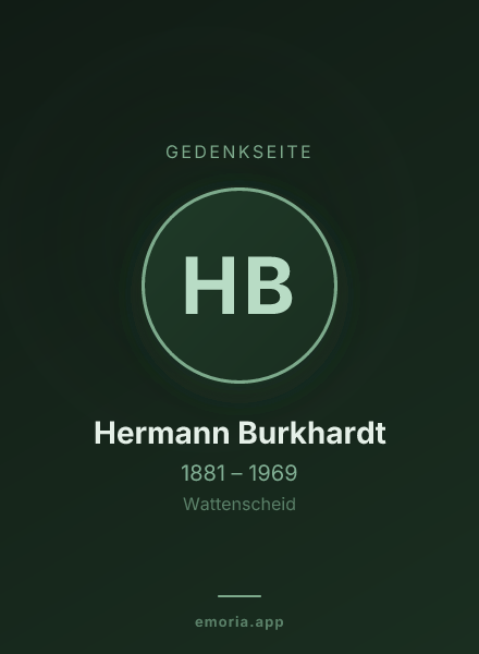 Gedenkportrait von Hermann Burkhardt