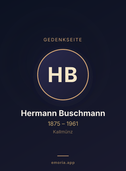 Gedenkportrait von Hermann Buschmann