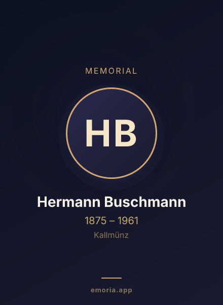 Memorial portrait of Hermann Buschmann