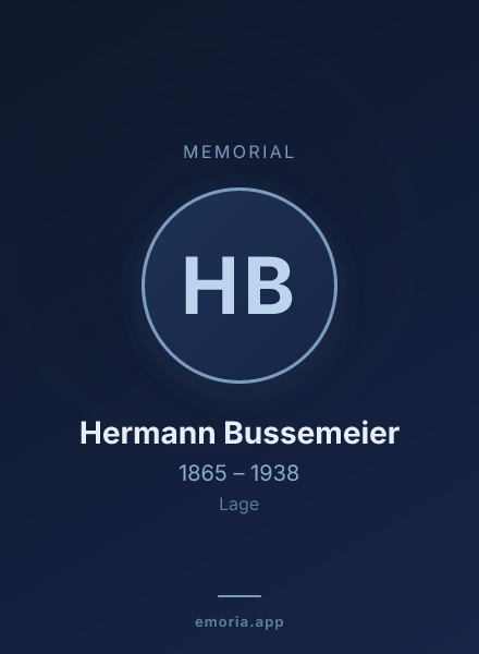 Memorial portrait of Hermann Bussemeier