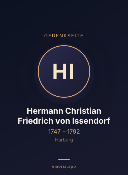 Gedenkportrait von Hermann Christian Friedrich von Issendorf