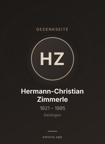 Gedenkportrait von Hermann-Christian Zimmerle