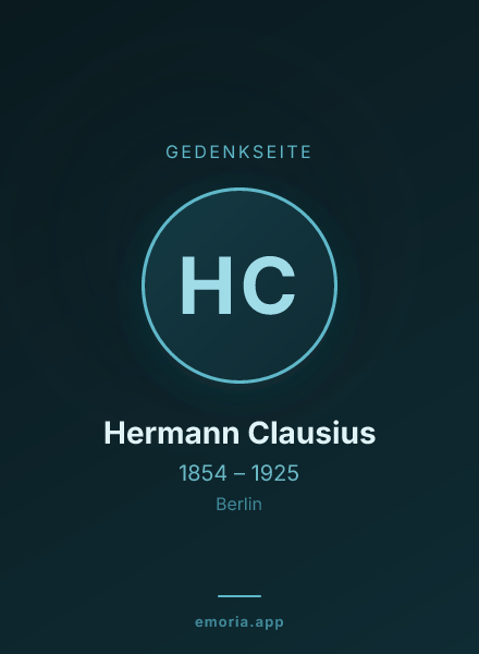 Gedenkportrait von Hermann Clausius