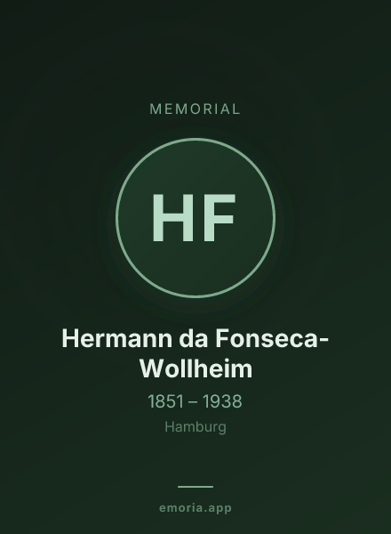 Memorial portrait of Hermann da Fonseca-Wollheim