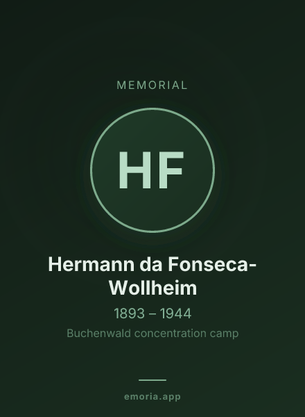 Memorial portrait of Hermann da Fonseca-Wollheim