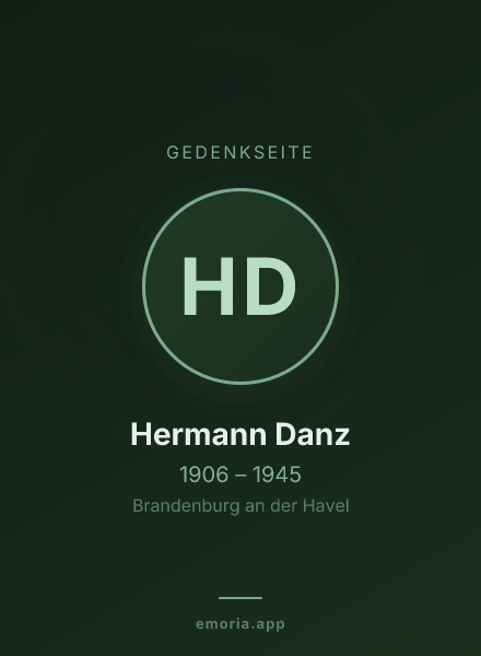 Gedenkportrait von Hermann Danz