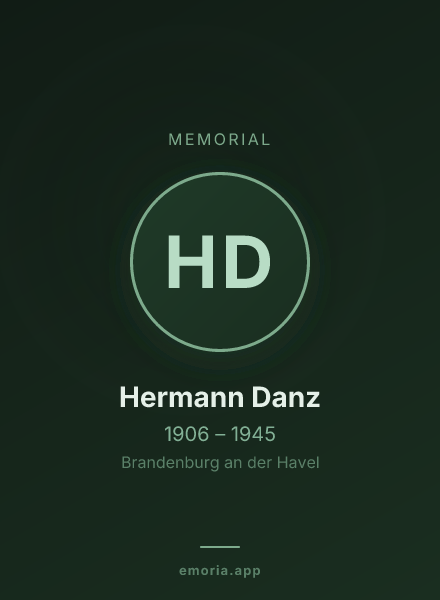 Memorial portrait of Hermann Danz