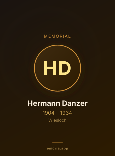 Memorial portrait of Hermann Danzer