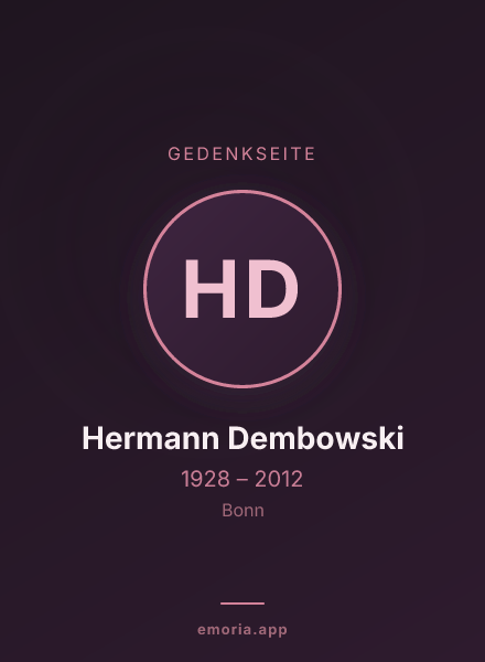 Gedenkportrait von Hermann Dembowski