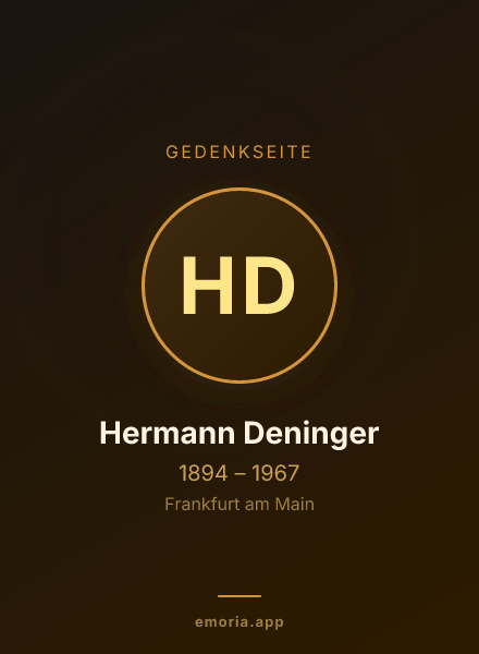 Gedenkportrait von Hermann Deninger