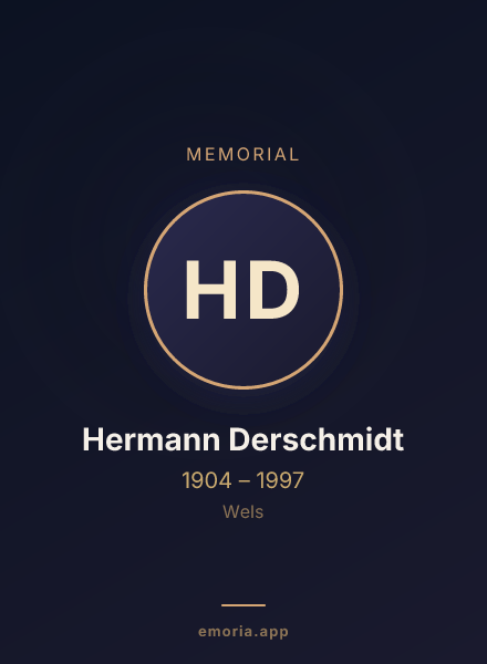 Memorial portrait of Hermann Derschmidt