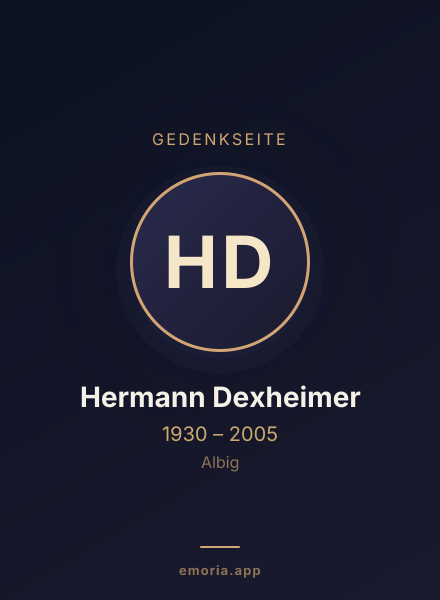Gedenkportrait von Hermann Dexheimer