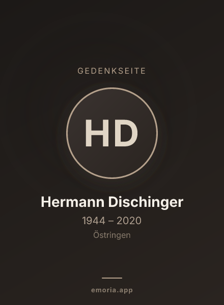 Gedenkportrait von Hermann Dischinger