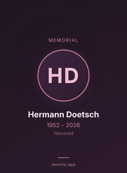 Memorial portrait of Hermann Doetsch