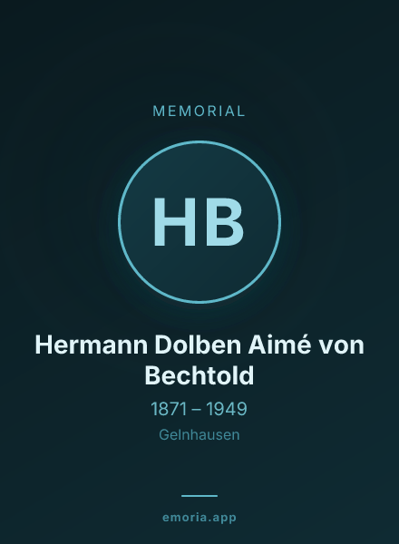 Memorial portrait of Hermann Dolben Aimé von Bechtold