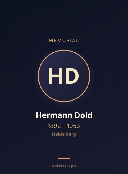 Memorial portrait of Hermann Dold