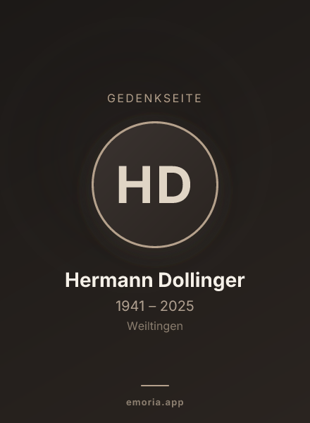 Gedenkportrait von Hermann Dollinger