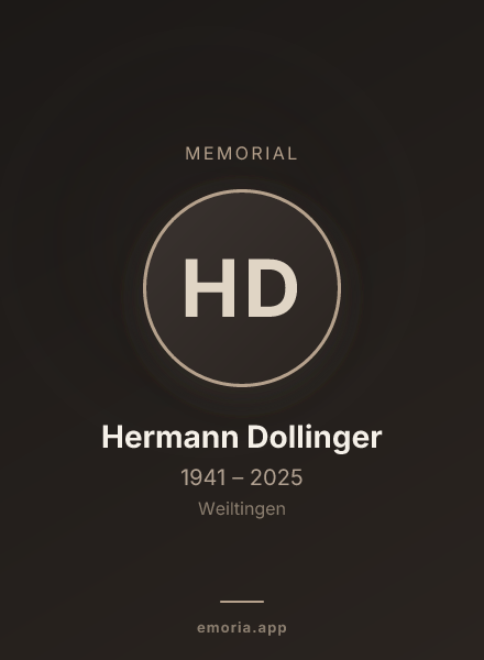 Memorial portrait of Hermann Dollinger