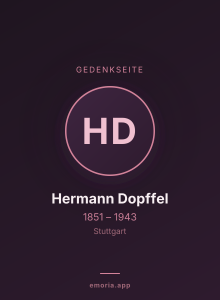 Gedenkportrait von Hermann Dopffel