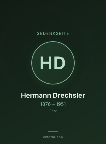 Gedenkportrait von Hermann Drechsler