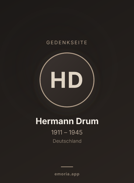Gedenkportrait von Hermann Drum