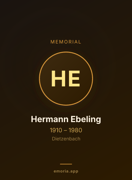 Memorial portrait of Hermann Ebeling