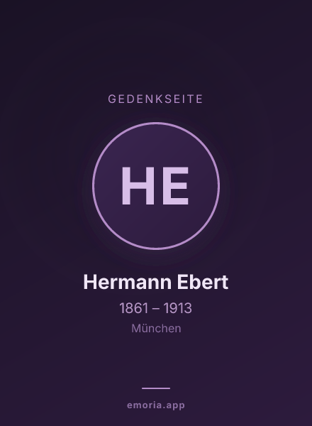 Gedenkportrait von Hermann Ebert