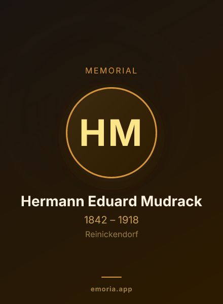 Memorial portrait of Hermann Eduard Mudrack