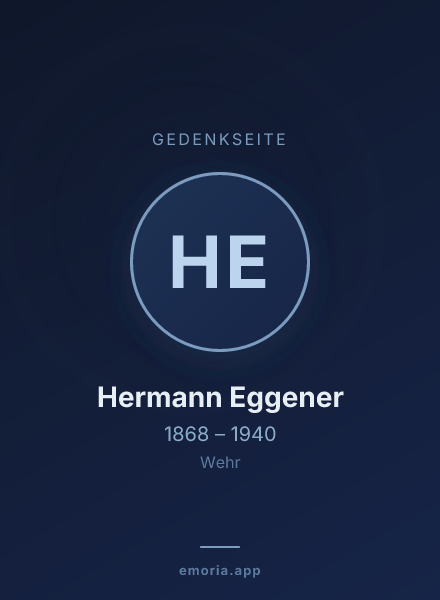 Gedenkportrait von Hermann Eggener