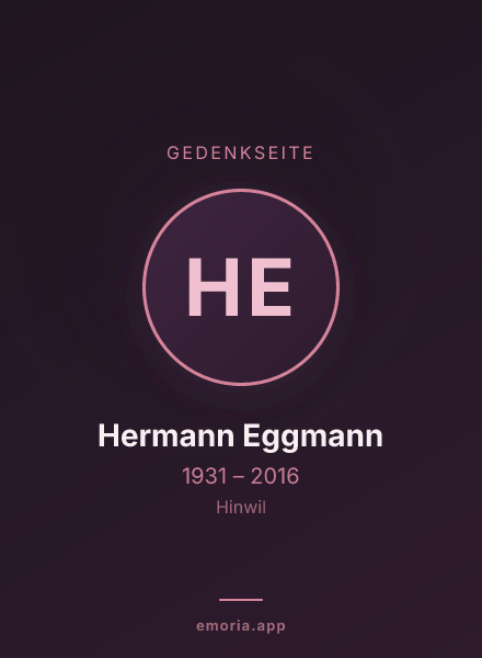 Gedenkportrait von Hermann Eggmann