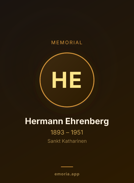 Memorial portrait of Hermann Ehrenberg