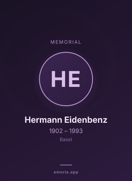 Memorial portrait of Hermann Eidenbenz