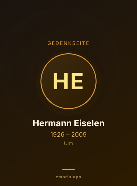 Gedenkportrait von Hermann Eiselen