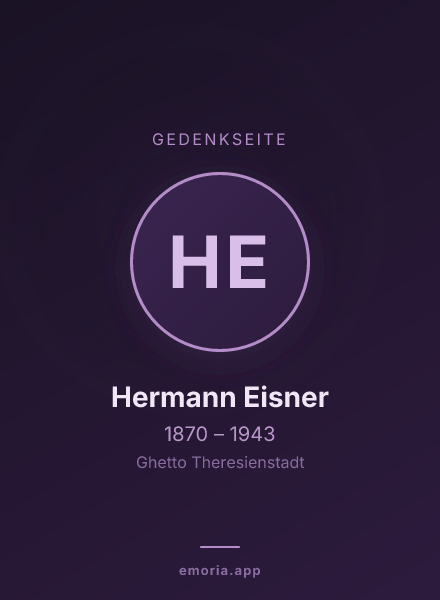 Gedenkportrait von Hermann Eisner