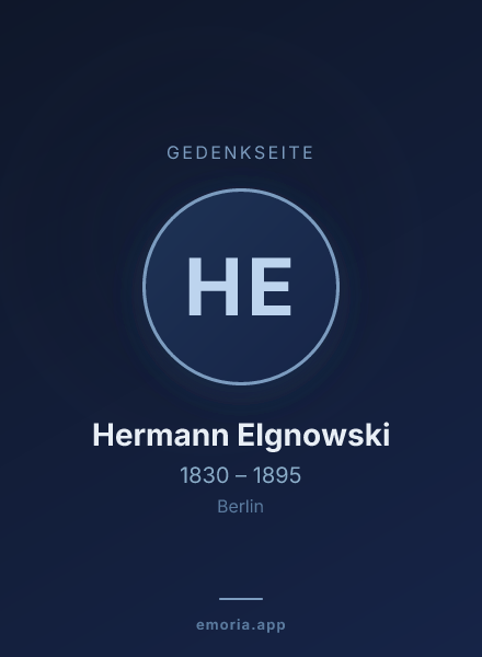 Gedenkportrait von Hermann Elgnowski