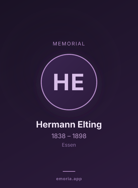 Memorial portrait of Hermann Elting
