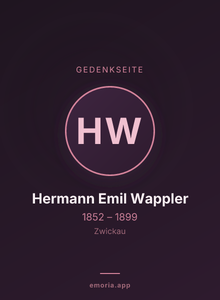 Gedenkportrait von Hermann Emil Wappler