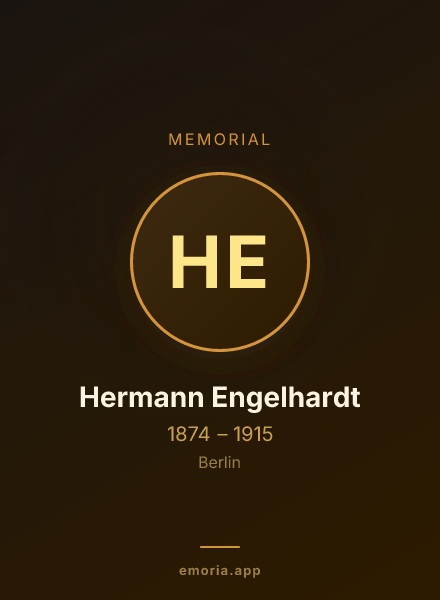 Memorial portrait of Hermann Engelhardt