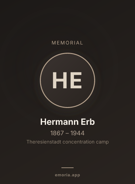 Memorial portrait of Hermann Erb