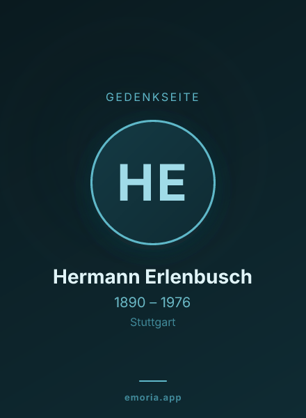 Gedenkportrait von Hermann Erlenbusch